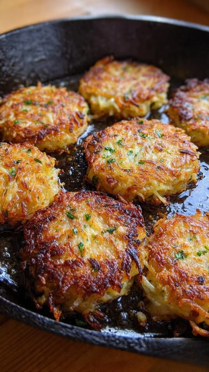 Cheesy Baked Hash Brown Patties