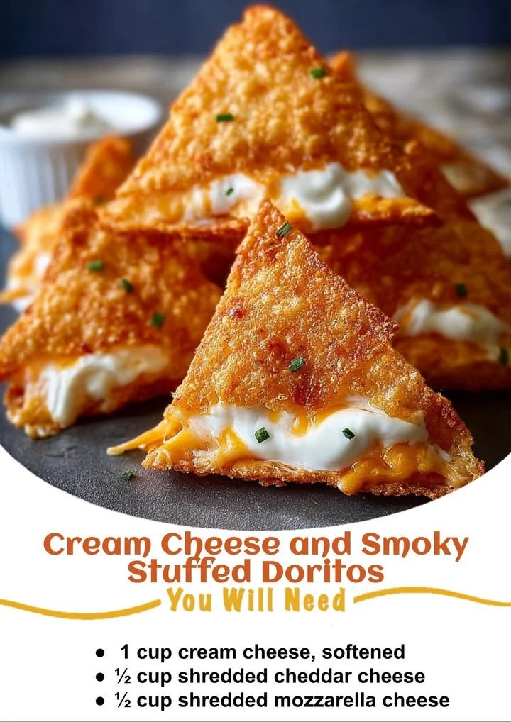 Delicious cheesy smoky stuffed Doritos on a plate