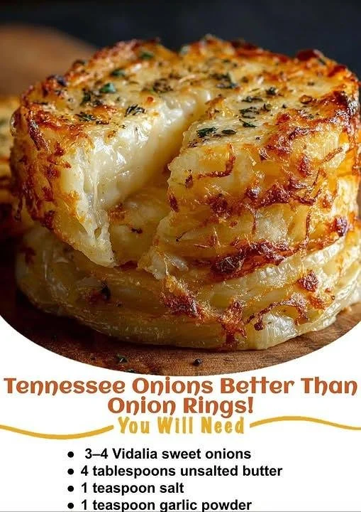 Cheesy Tennessee onions baked to perfection for a delicious side dish