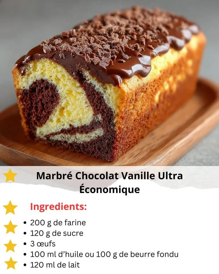 Chocolate Vanilla Marble cake slice showing swirls of chocolate and vanilla