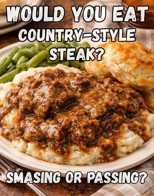Plate of Country-Style Steak with sides for a hearty meal