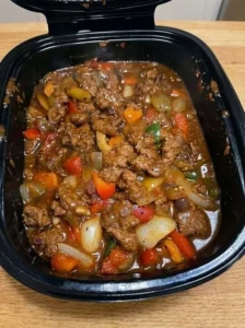 Crockpot Delight: A variety of hearty meals made in a slow cooker.