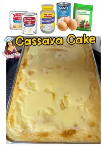 Delicious homemade cassava cake fresh out of the oven