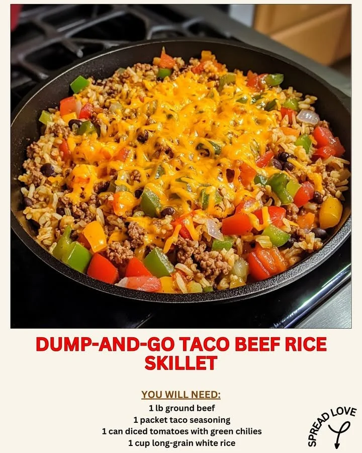 Dump-and-Go Taco Beef Rice Skillet