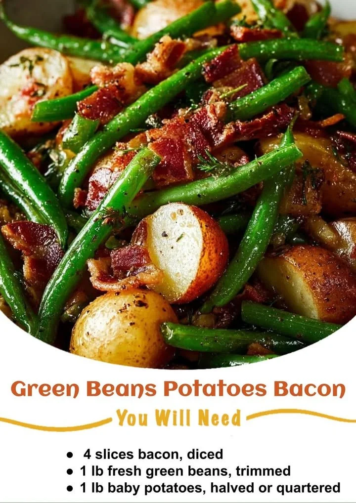 Green Beans with Potatoes and Bacon