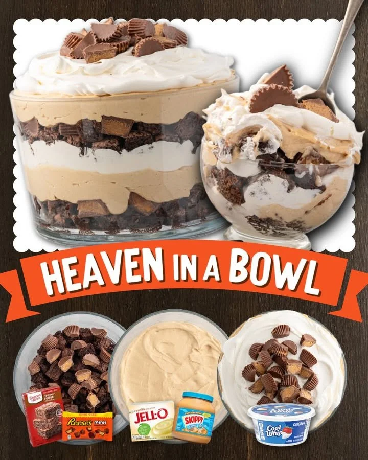 Heaven in a Bowl Dessert with layers of delicious ingredients