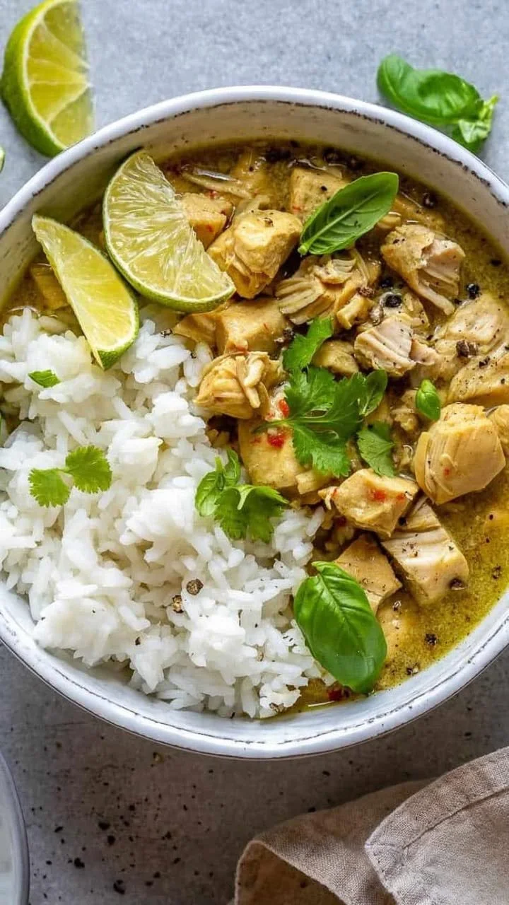 Delicious Instant Pot chicken curry served in a bowl