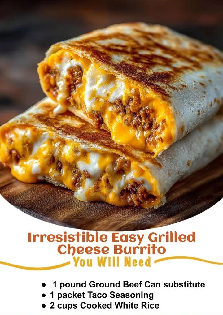 Irresistible Easy Grilled Cheese Burrito