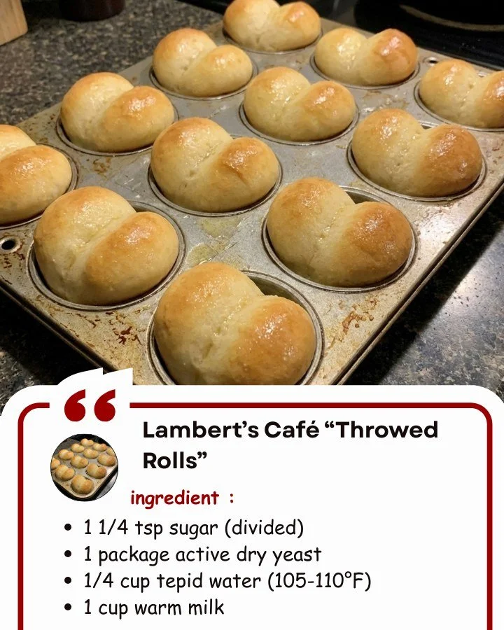 Lambert's Café Thrown Rolls served fresh and hot at the table
