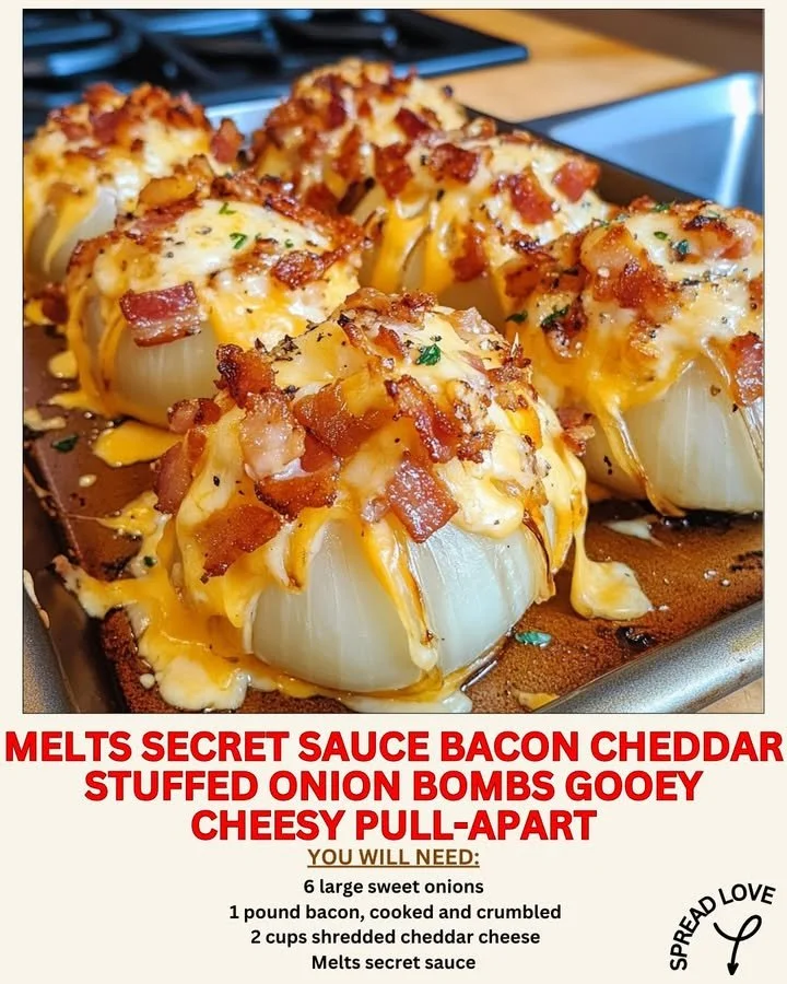 Melts Secret Sauce Bacon Cheddar Stuffed Onion Bombs