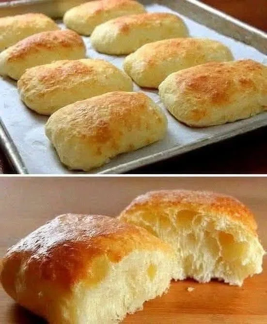 Freshly baked no knead bread loaf on a wooden table