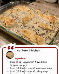 Delicious No-Peek Chicken dish served on a plate