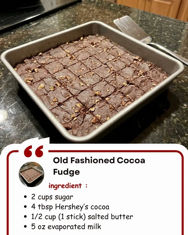 Delicious old fashioned cocoa fudge, perfect for sweet treats and desserts.
