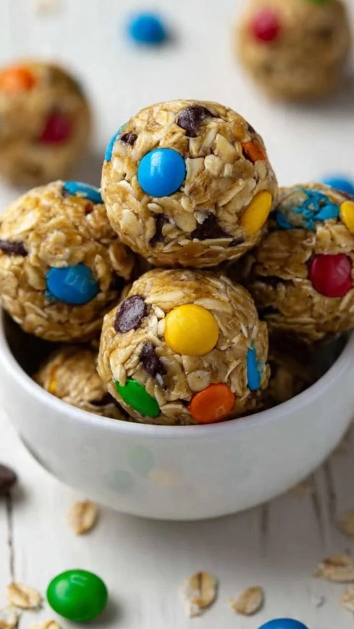 Healthy peanut butter oatmeal balls recipe for a nutritious snack.