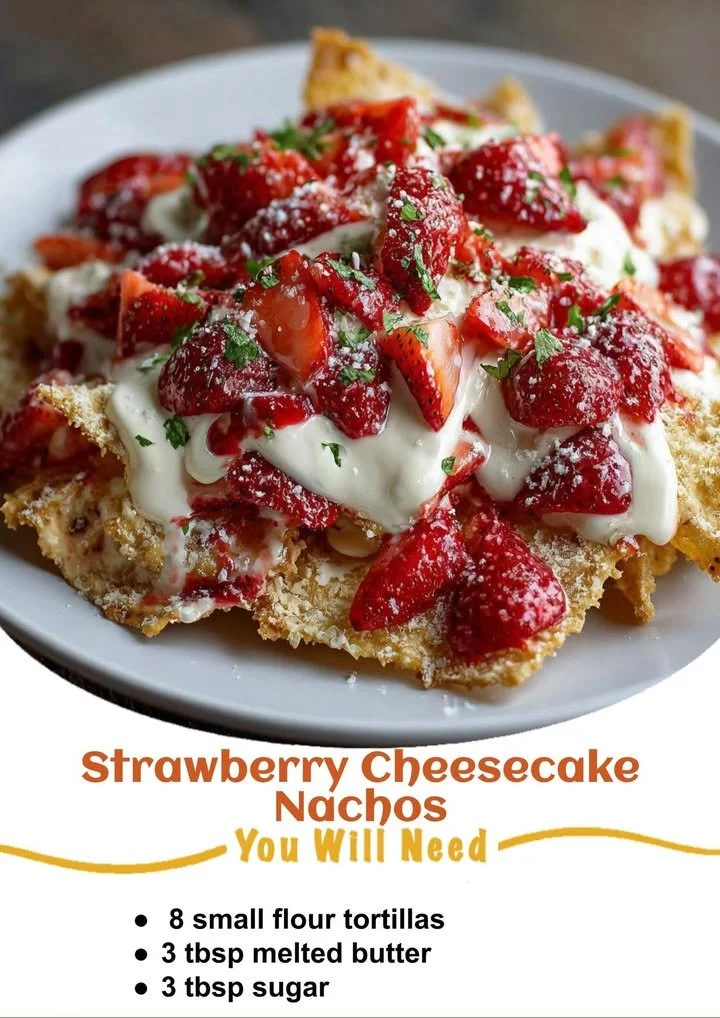 Strawberry Cheesecake Nachos