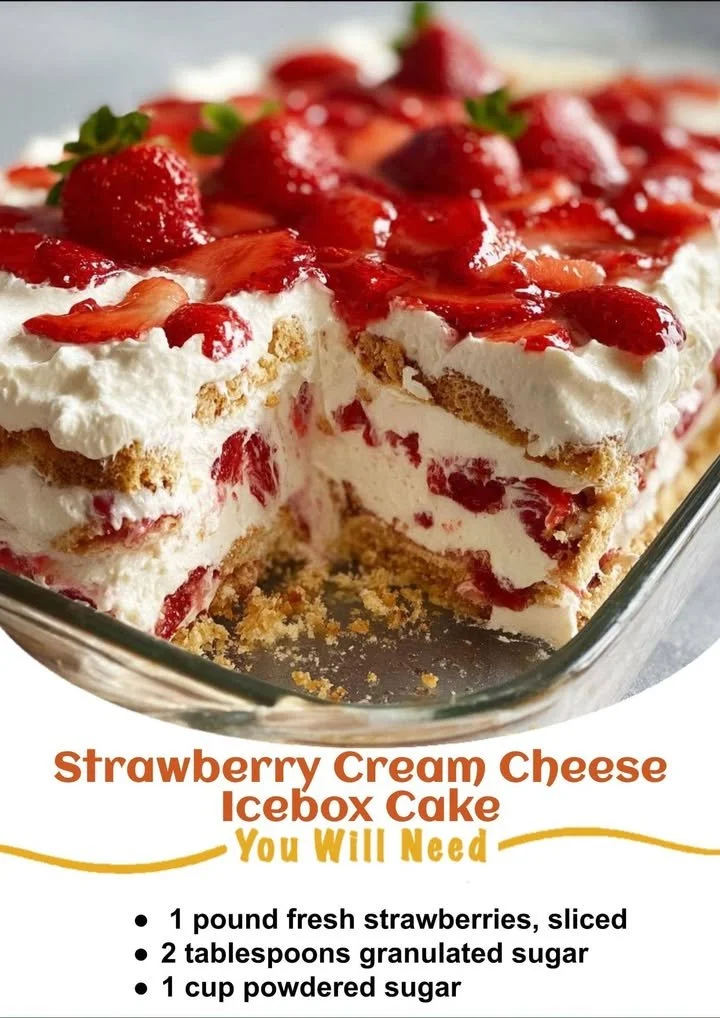 Strawberry Cream Cheese Icebox Cake