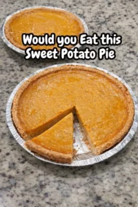 Delicious homemade sweet potato pie slice on a plate