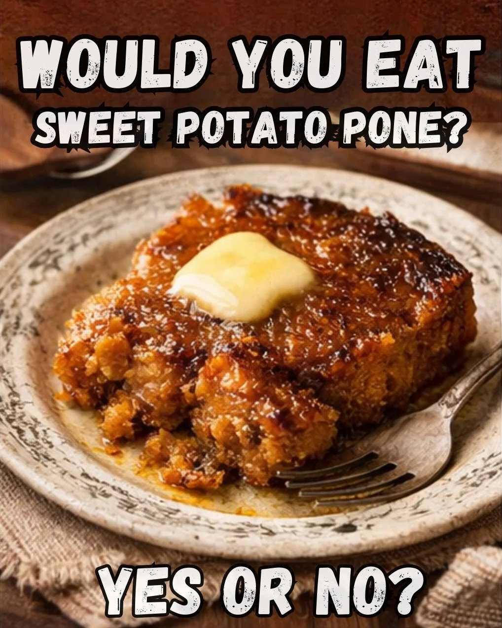 Delicious sweet potato pudding served in a bowl with a sprinkle of cinnamon